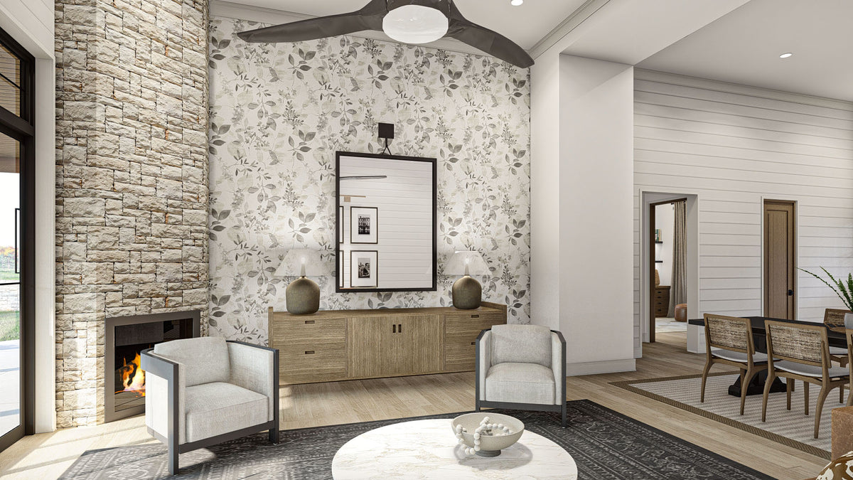 G7896-A Barndominium House Living Room, 2 Bedrooms, 1 Bathroom | Springer Farm 30357 