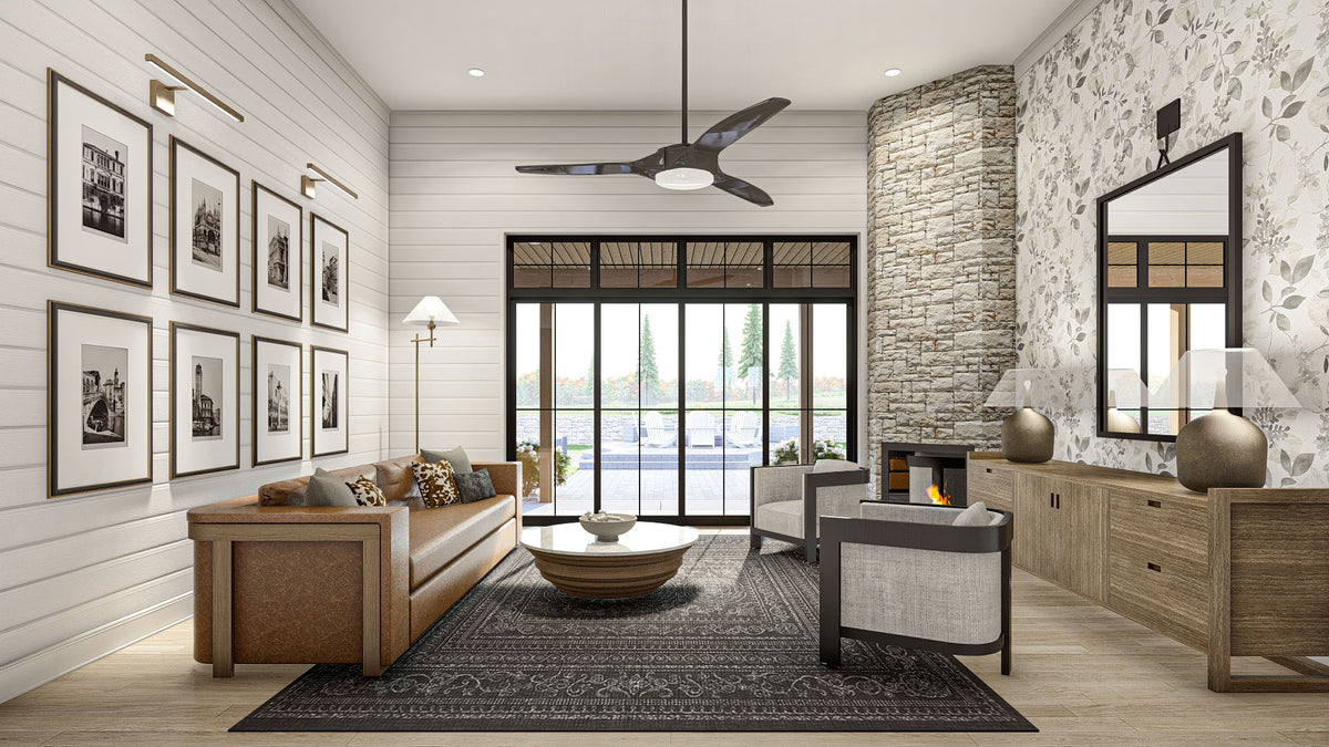 G7896-A Barndominium House Living Room, 2 Bedrooms, 1 Bathroom | Springer Farm 30357 
