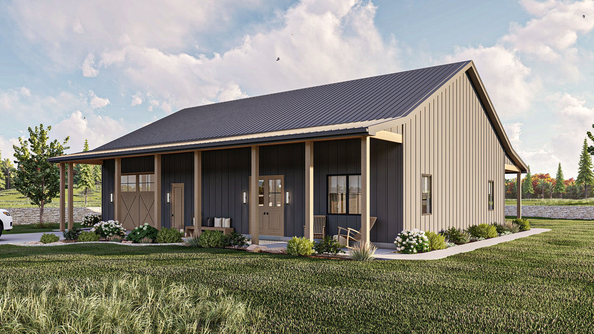 G7896-A Barndominium House, 2 Bedrooms, 1 Bathroom | Springer Farm 30357 Exterior-3