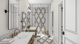 G7958-A Modern Farmhouse Master Bathroom, 3 Bedrooms, 2 Bathrooms | Highland Hills 30358 