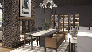 G7961-A Modern A-Frame House Dining Room, 3 Bedrooms, 2 Bathrooms | Deadwood 30369 
