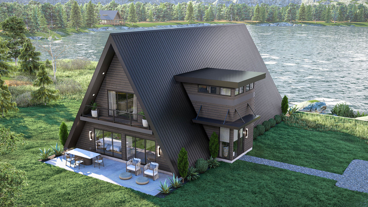 G7961-A Modern A-Frame House, 3 Bedrooms, 2 Bathrooms | Deadwood 30369 Exterior-2