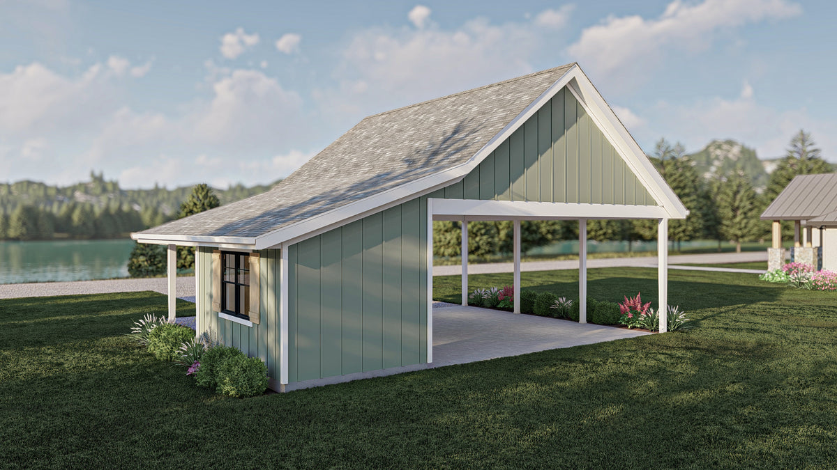 G7906-A Modern Garage with Workshop | Roscoe 30383 Exterior-5