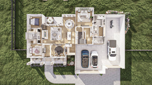 G7903-A Modern Farmhouse 3D First Floor, 3 to 5 Bedrooms, 2 to3 Bathrooms | McClure 30397 