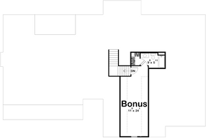 G7903-A Modern Farmhouse Bonus Room Floor Plan, 3 to 5 Bedrooms, 2 to3 Bathrooms | McClure 30397 