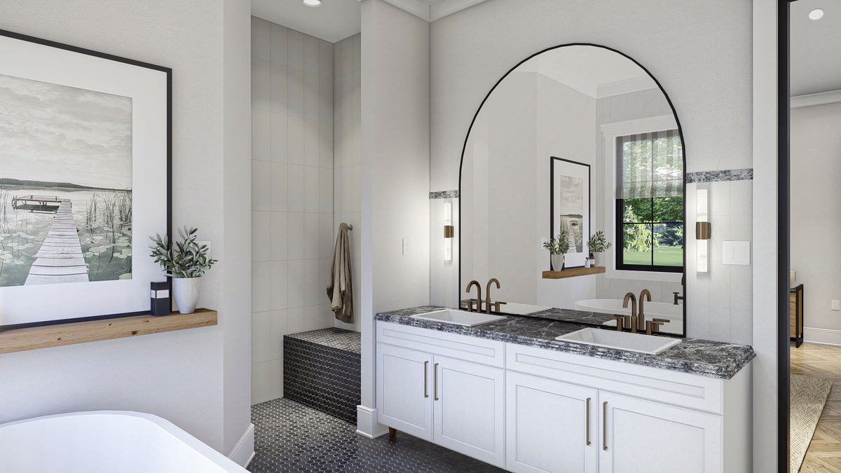 G7904-A Modern Cottage House Master Bathroom, 3 Bedrooms, 2.5 Bathrooms | Barrett Park 30398 