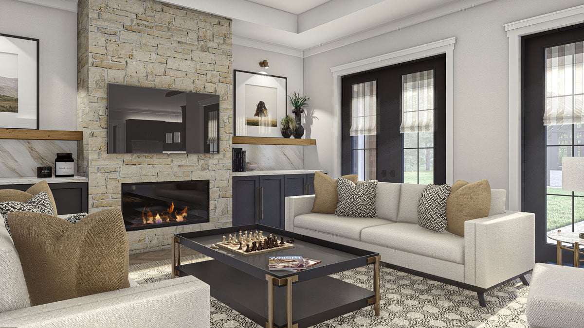 G7904-A Modern Cottage House Great Room, 3 Bedrooms, 2.5 Bathrooms | Barrett Park 30398 