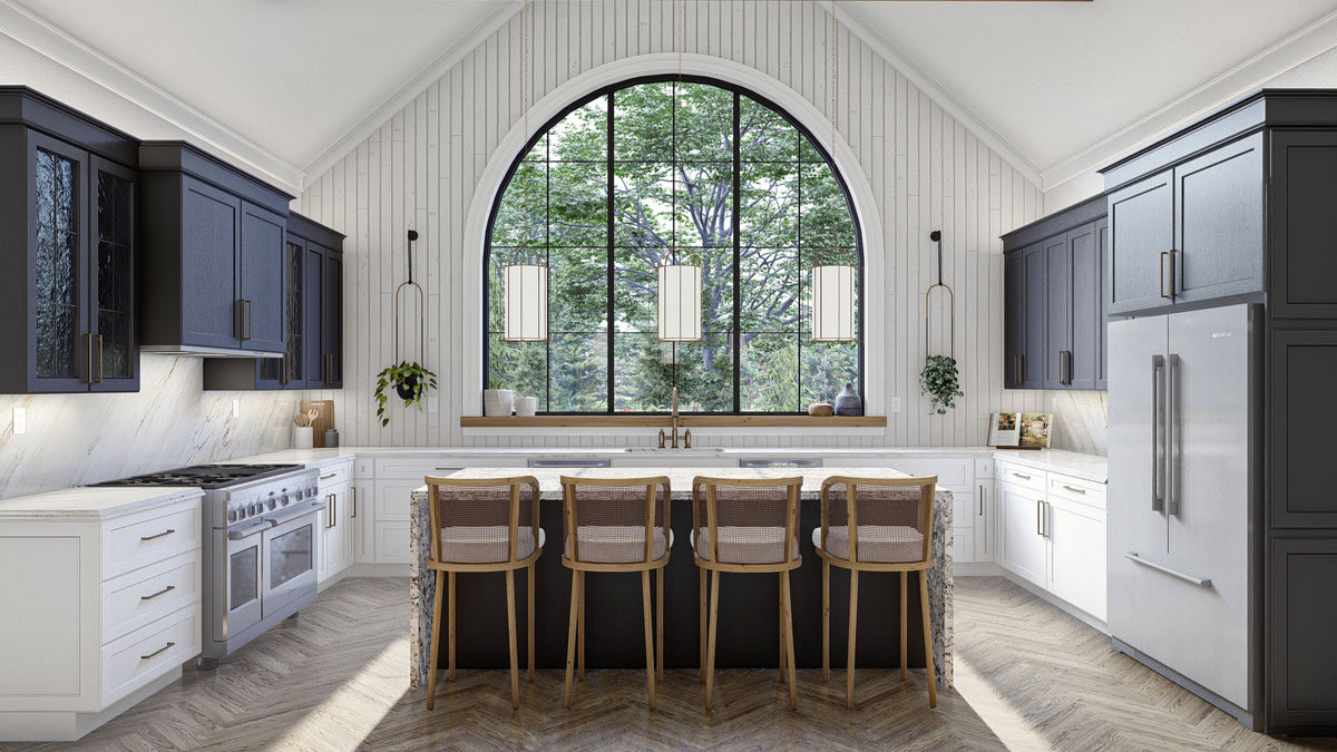 G7904-A Modern Cottage House Kitchen, 3 Bedrooms, 2.5 Bathrooms | Barrett Park 30398 