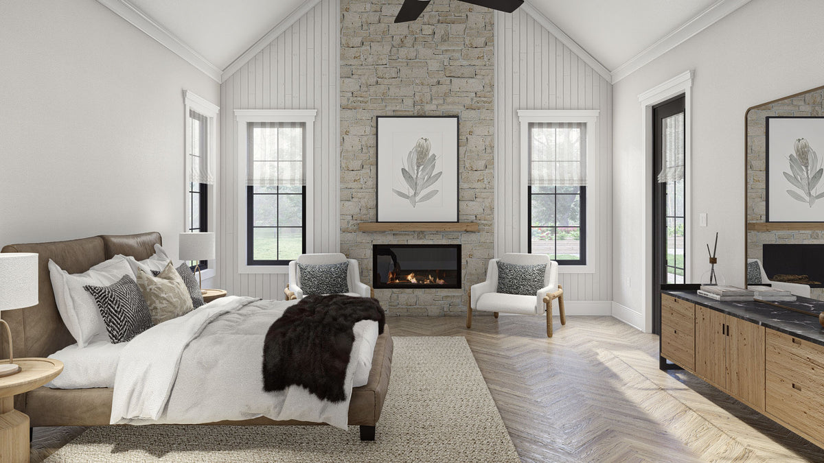 G7904-A Modern Cottage House Master Bedroom, 3 Bedrooms, 2.5 Bathrooms | Barrett Park 30398 