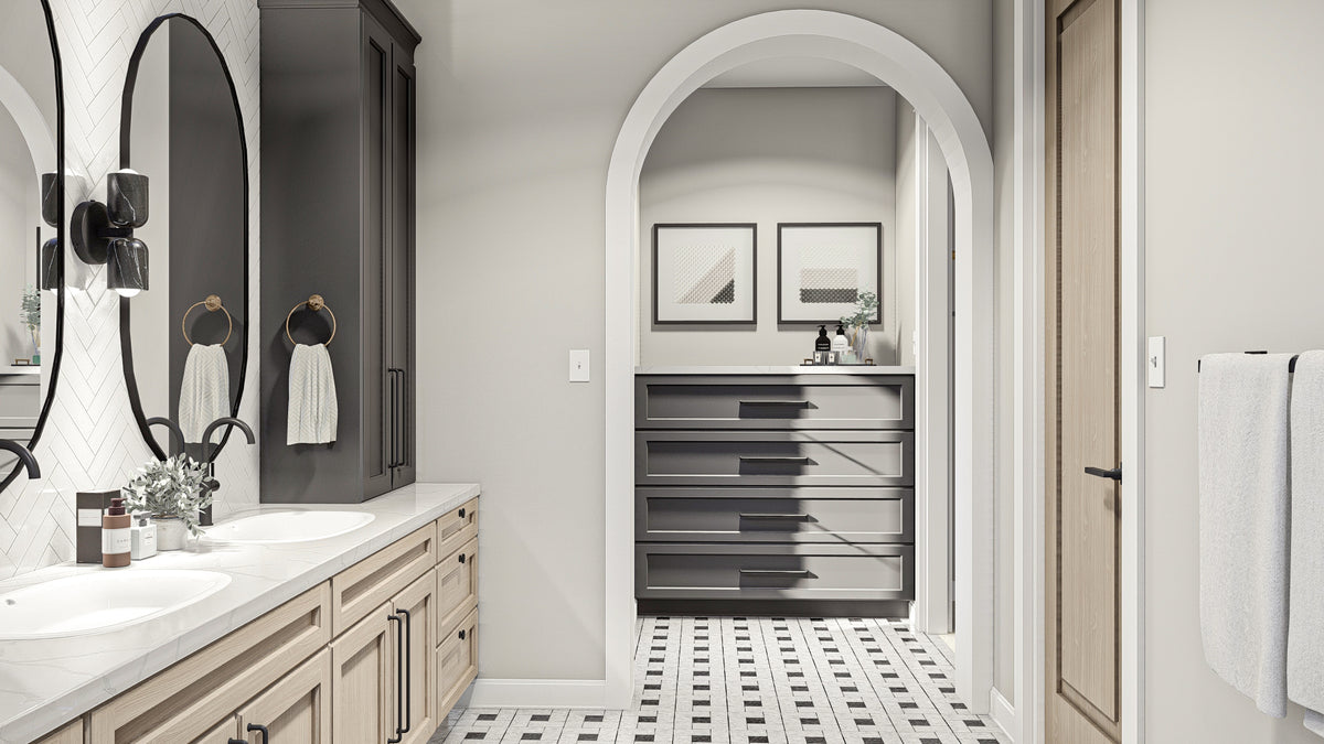 G7902-A Modern Cottage House Master Bathroom, 4 Bedrooms, 4.5 Bathrooms | Charlottesville 30407
