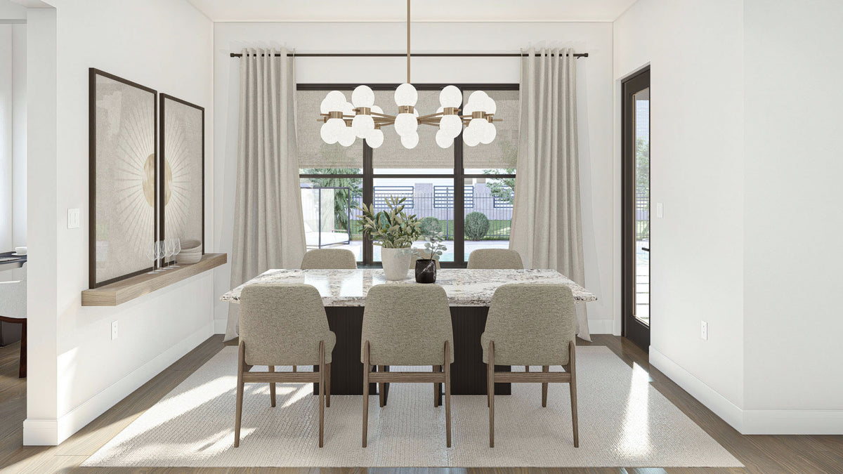 G8223-A Modern Cottage House Dinette, 5 to 7 Bedrooms, 3.5 to 5.5 Bathrooms | Marshall Way House Plan 