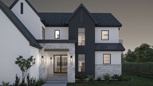 G8223-A Modern Cottage House, 5 to 7 Bedrooms, 3.5 to 5.5 Bathrooms | Marshall Way House Plan Exterior-7