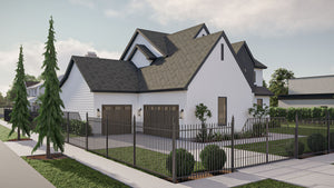 G8223-A Modern Cottage House, 5 to 7 Bedrooms, 3.5 to 5.5 Bathrooms | Marshall Way House Plan Exterior-2
