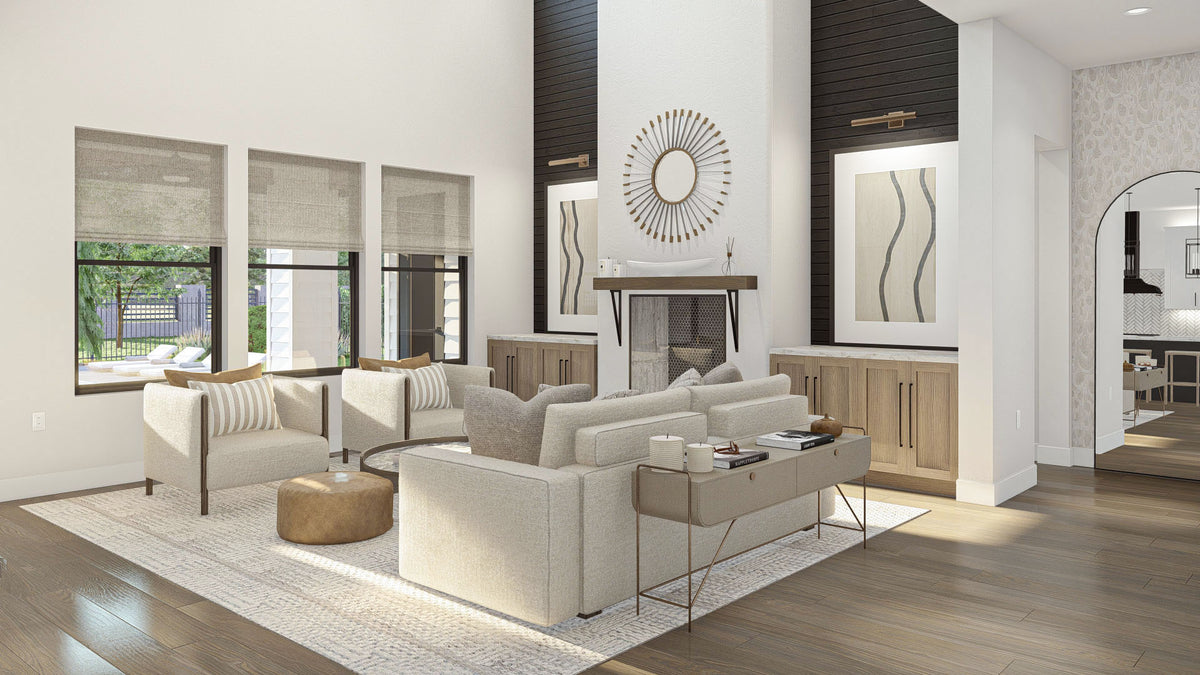 G8223-A Modern Cottage House Great Room, 5 to 7 Bedrooms, 3.5 to 5.5 Bathrooms | Marshall Way House Plan 