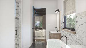 G8223-A Modern Cottage House Master Bathroom, 5 to 7 Bedrooms, 3.5 to 5.5 Bathrooms | Marshall Way House Plan 