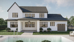 G8223-A Modern Cottage House, 5 to 7 Bedrooms, 3.5 to 5.5 Bathrooms | Marshall Way House Plan Exterior-5