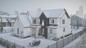 G8223-A Modern Cottage House, 5 to 7 Bedrooms, 3.5 to 5.5 Bathrooms | Marshall Way House Plan Exterior-6