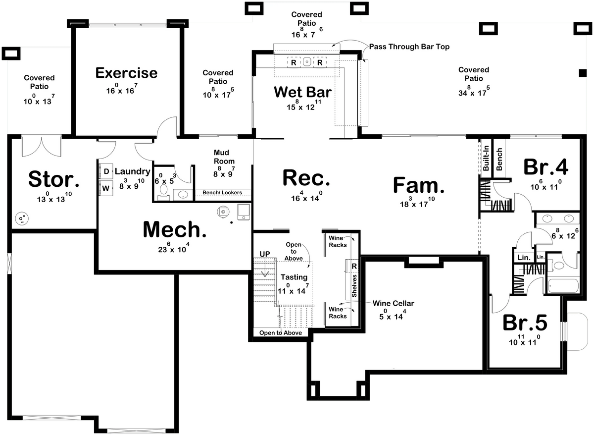 Pine Lake House Plan - Archival Designs House Plans, floor plan