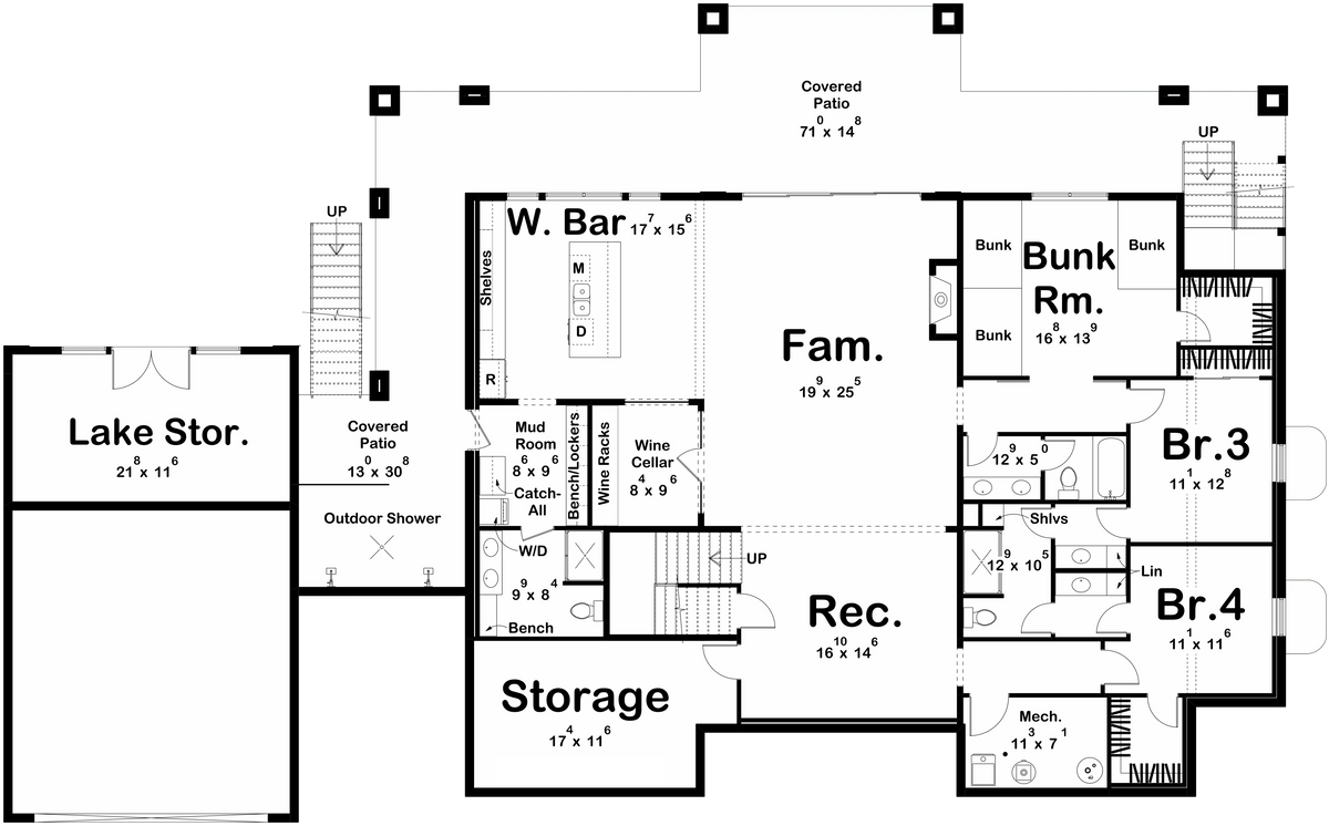 Skyline View House Plan - Archival Designs House Plans, floor plan