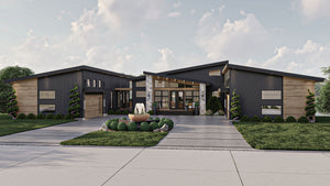 G8222-A Modern Mountain House, 2 to 4 Bedrooms, 2.5 to 5.5 Bathrooms | Sequoia House Plan Exterior