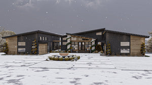 G8222-A Modern Mountain House, 2 to 4 Bedrooms, 2.5 to 5.5 Bathrooms | Sequoia House Plan Exterior-2