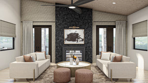G8222-A Modern Mountain House Great Room, 2 to 4 Bedrooms, 2.5 to 5.5 Bathrooms | Sequoia House Plan 