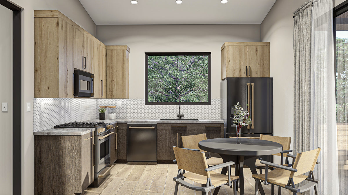 G8222-A Modern Mountain House Guest Kitchen, 2 to 4 Bedrooms, 2.5 to 5.5 Bathrooms | Sequoia House Plan 