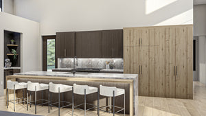 G8222-A Modern Mountain House Kitchen, 2 to 4 Bedrooms, 2.5 to 5.5 Bathrooms | Sequoia House Plan 