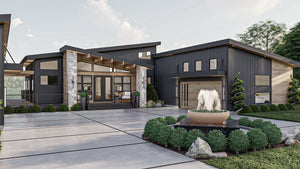 G8222-A Modern Mountain House, 2 to 4 Bedrooms, 2.5 to 5.5 Bathrooms | Sequoia House Plan Exterior-4