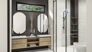 G8222-A Modern Mountain House Master Bath, 2 to 4 Bedrooms, 2.5 to 5.5 Bathrooms | Sequoia House Plan 