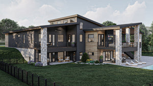 G8222-A Modern Mountain House, 2 to 4 Bedrooms, 2.5 to 5.5 Bathrooms | Sequoia House Plan Exterior-7