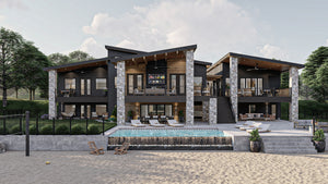 G8222-A Modern Mountain House, 2 to 4 Bedrooms, 2.5 to 5.5 Bathrooms | Sequoia House Plan Exterior-8