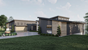G8222-A Modern Mountain House, 2 to 4 Bedrooms, 2.5 to 5.5 Bathrooms | Sequoia House Plan Exterior-8