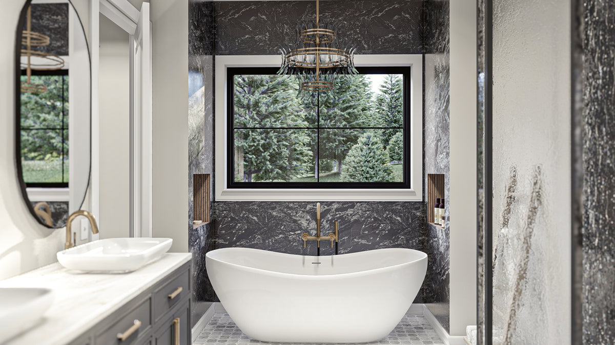 G7879-A Barndominium House Master Bathroom, 4 Bedrooms, 3.5 Bathrooms | Clear Creek 30437 