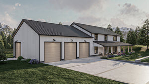 G7879-A Barndominium House, 4 Bedrooms, 3.5 Bathrooms | Clear Creek 30437 Exterior-4
