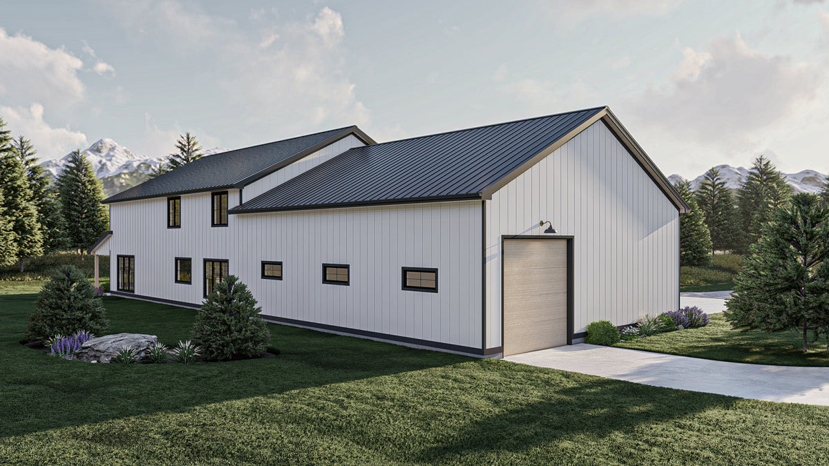 G7879-A Barndominium House, 4 Bedrooms, 3.5 Bathrooms | Clear Creek 30437 Exterior-5