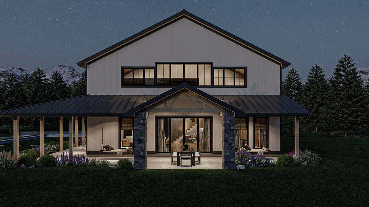 G7879-A Barndominium House, 4 Bedrooms, 3.5 Bathrooms | Clear Creek 30437 Exterior-6