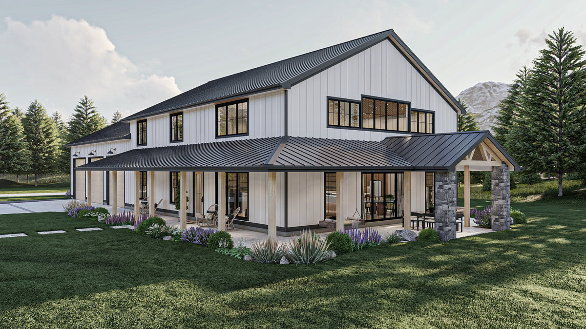 G7879-A Barndominium House, 4 Bedrooms, 3.5 Bathrooms | Clear Creek 30437 Exterior-8