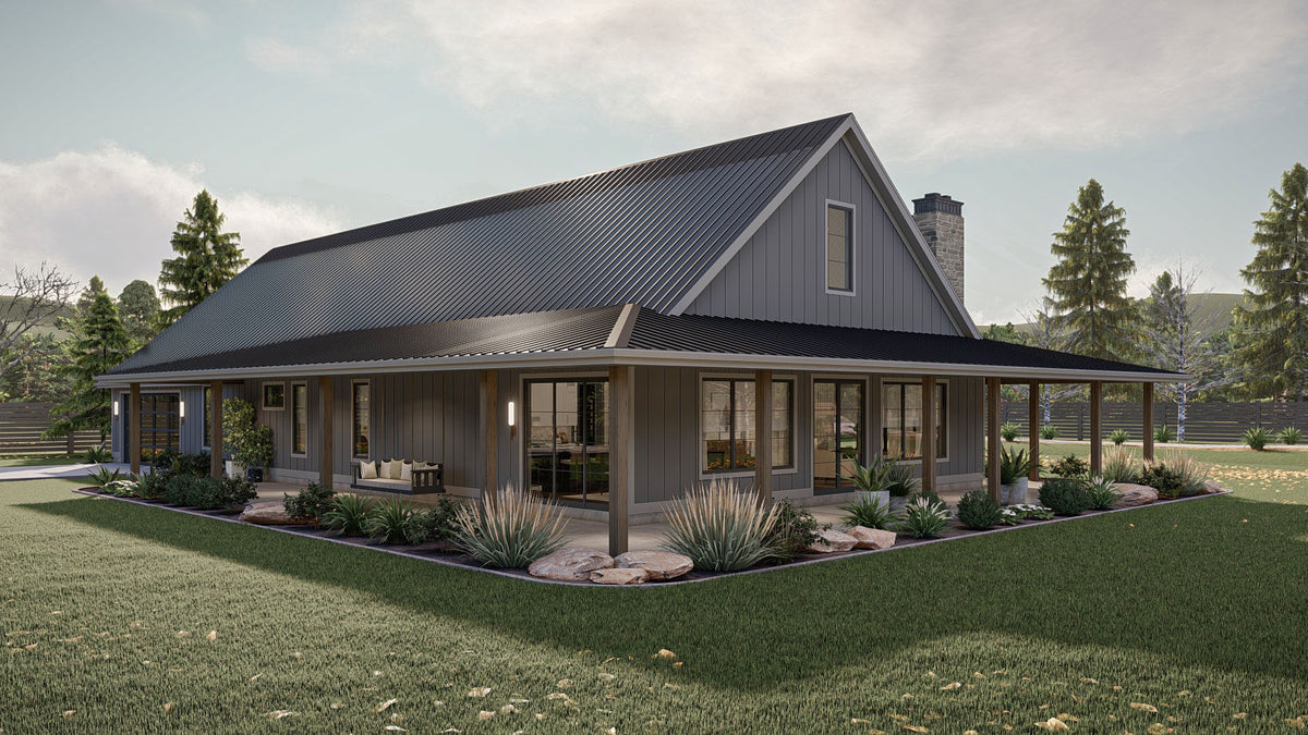G7880-A Barndominium House, 3 Bedrooms, 2 Bathrooms | Chimney Rock 30438 Exterior-3