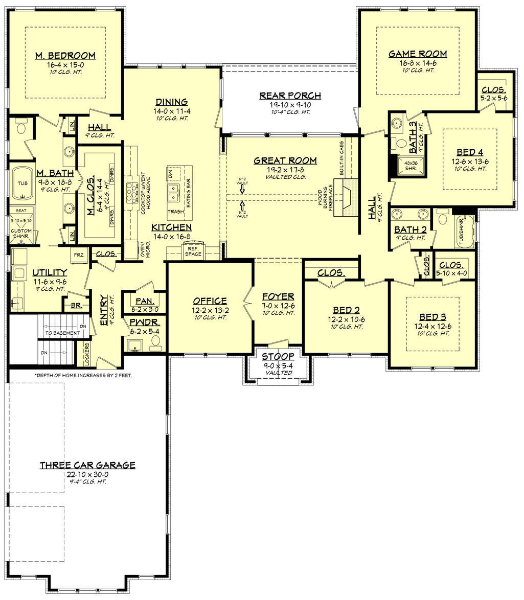 Basement Stair Location Floor Plan