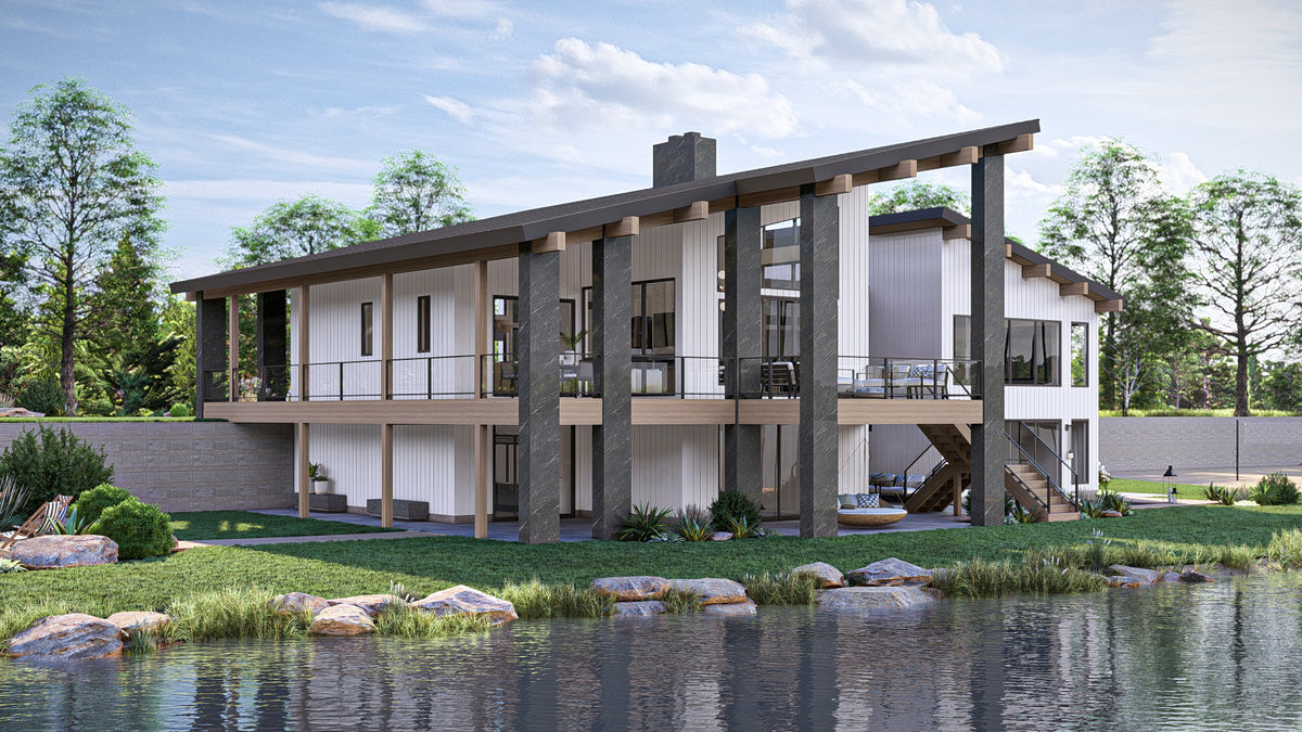G7905-A Contemporary House, 2 Bedrooms, 2.5 Bathrooms | Marshbrooke 30458 Exterior-6