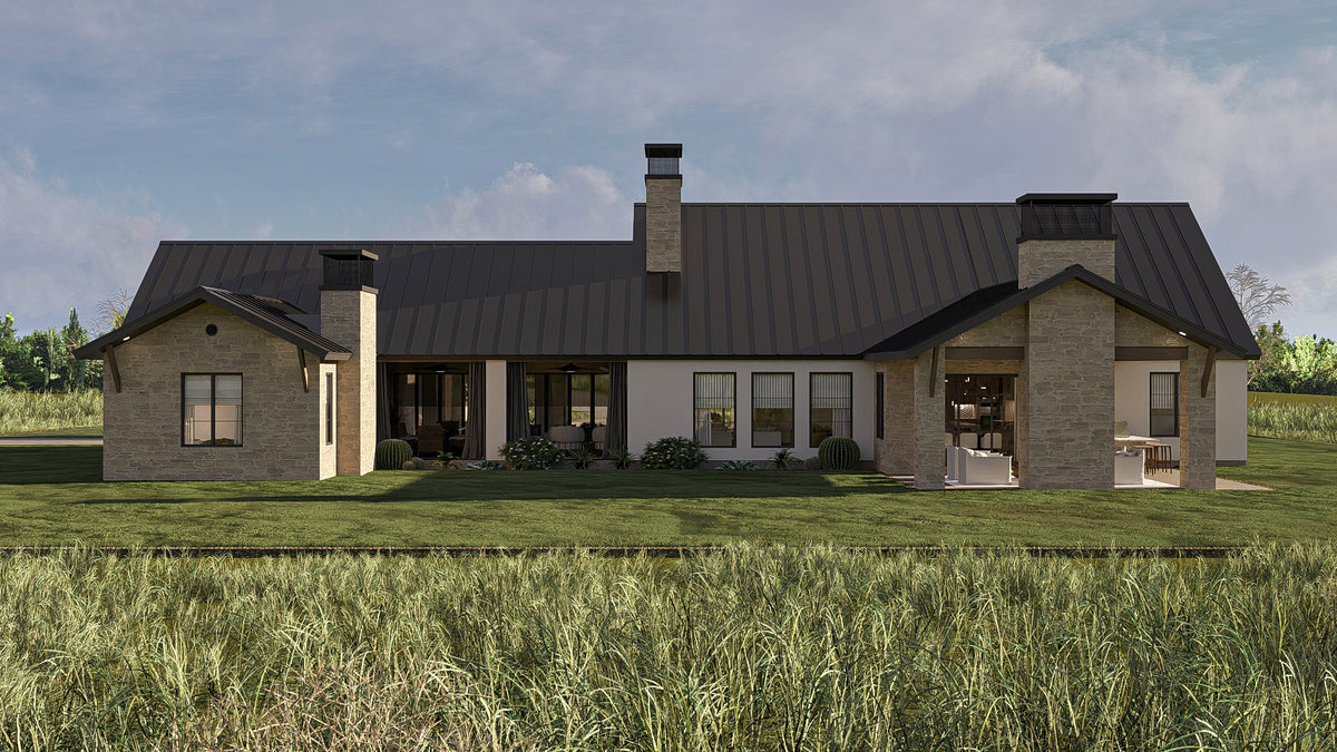 G7962-A Modern Transitional House, 3 Bedrooms, 2.5 Bathrooms | Perryville 30466 Exterior-6