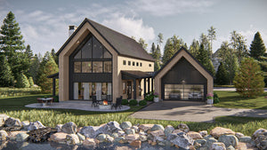G7889-A Scandinavian Barndominium House, 3 Bedrooms, 2.5 Bathrooms | Hazelwood 30589 Exterior