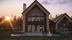 G7889-A Scandinavian Barndominium House, 3 Bedrooms, 2.5 Bathrooms | Hazelwood 30589 Exterior-2
