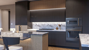 G7889-A Scandinavian Barndominium House Kitchen, 3 Bedrooms, 2.5 Bathrooms | Hazelwood 30589 