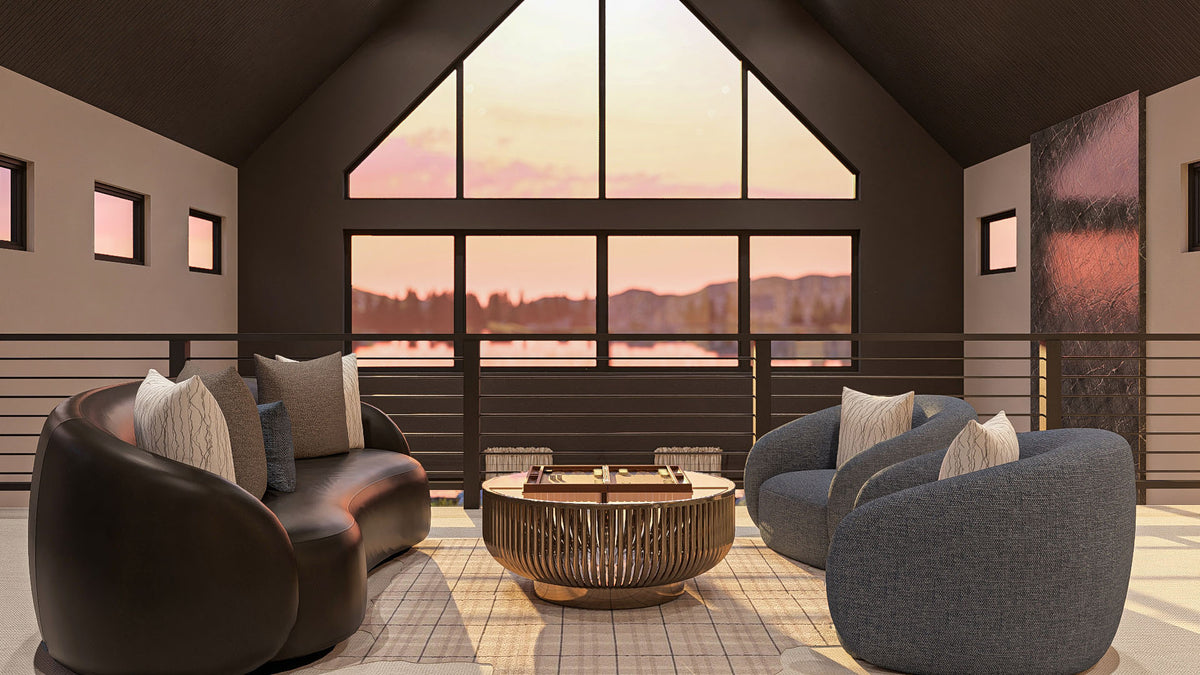 G7889-A Scandinavian Barndominium House Loft, 3 Bedrooms, 2.5 Bathrooms | Hazelwood 30589 