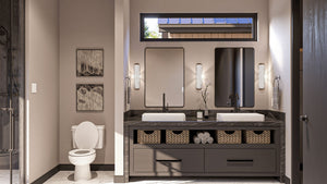 G7889-A Scandinavian Barndominium House Master Bathroom, 3 Bedrooms, 2.5 Bathrooms | Hazelwood 30589 