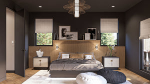 G7889-A Scandinavian Barndominium House Master Bedroom, 3 Bedrooms, 2.5 Bathrooms | Hazelwood 30589 