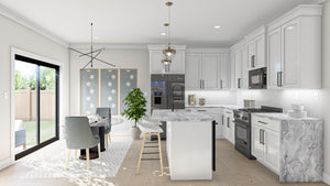 G7877-A Modern Farmhouse Quadplex Dining, 3 Bedrooms, 2.5 Bathrooms per unit | Buttonwood 30629 