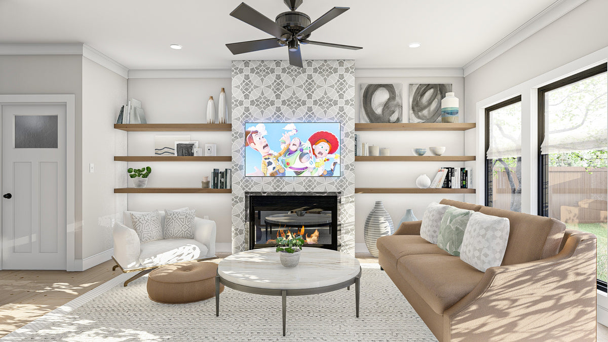 G7877-A Modern Farmhouse Quadplex Great Room, 3 Bedrooms, 2.5 Bathrooms per unit | Buttonwood 30629 